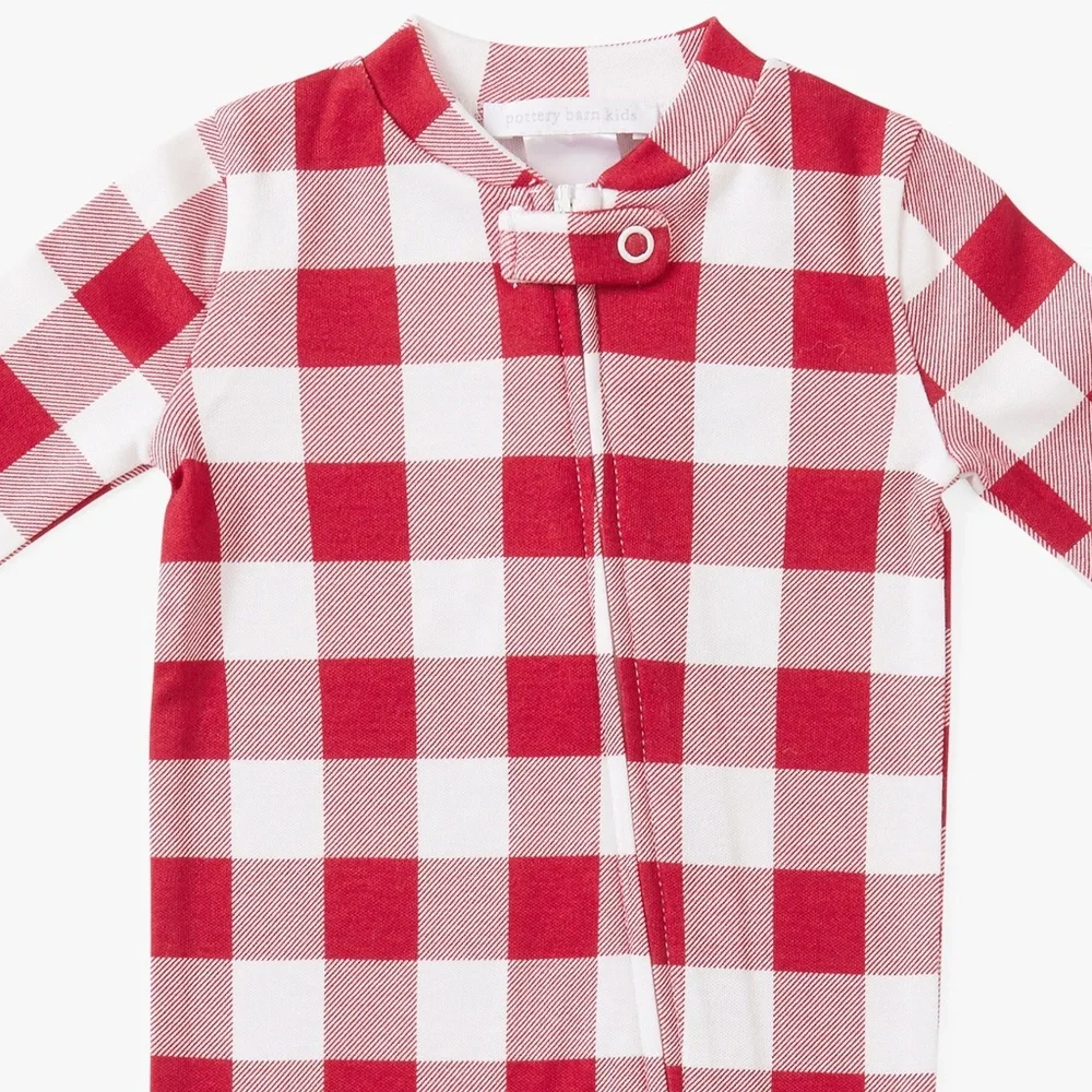 Holiday Silky Tencel Check Baby Pajama - PBK